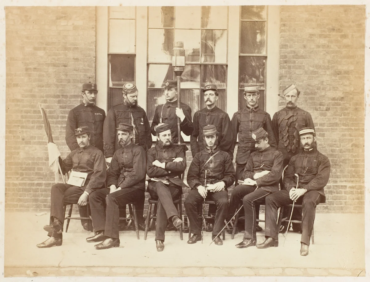[Officers at the School of Military Engineering, Chatham] by Photo School, photograph, 1850-1859