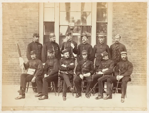 [Officers at the School of Military Engineering, Chatham] by Photo School, photograph, 1850-1859