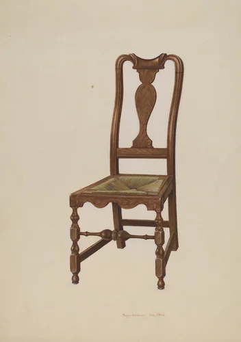 Chair by Regina Henderer, index of american design, 1935-1942