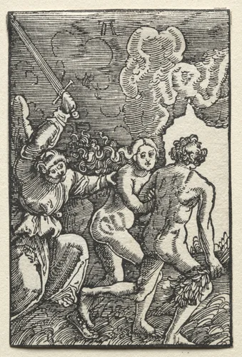 The Fall and Redemption of Man: The Expulsion from Eden by Albrecht Altdorfer, print, 1510-1520
