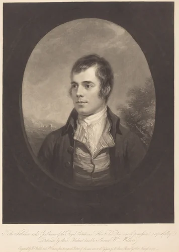Robert Burns by Samuel Cousins; William Walker; Alexander Nasmyth, print, 1842