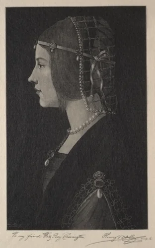 Beatrice d'Este by Henry Wolf, print, 1907