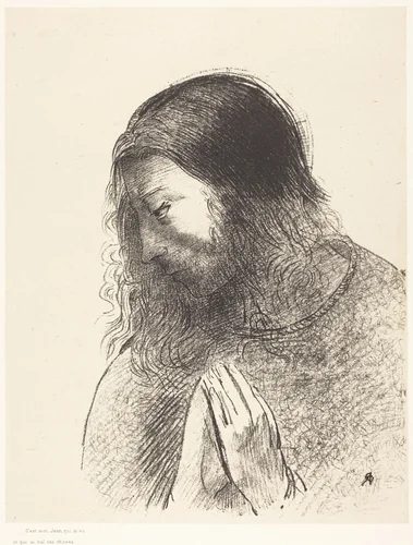 C'est moi, Jean, qui ai vu et qui ai oie ces choses (And I John saw these things and heard them by Odilon Redon, print, 1899