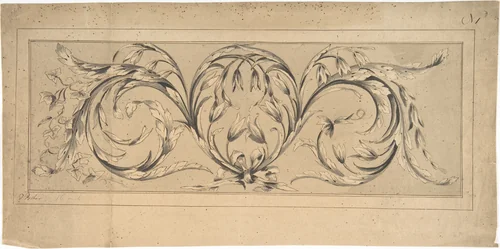 Design for Frieze of Foliage by Thomas Pether, drawing, 1770-1779