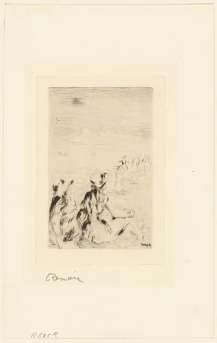 Children on the Beach, Berneval by Pierre-Auguste Renoir, print, 1887-1897