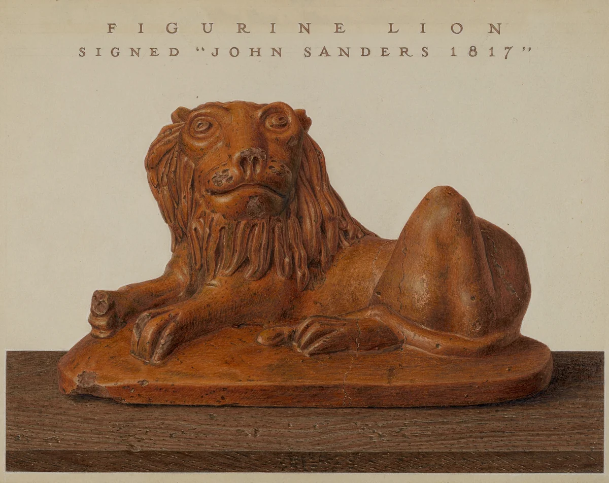 Lion by John Matulis, index of american design, 1937