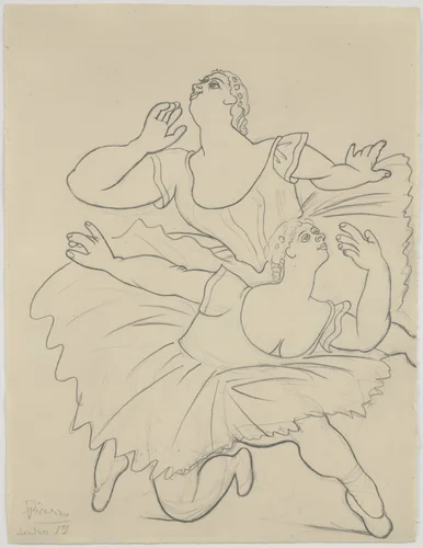 Two Dancers by Pablo Picasso, drawing, 1919