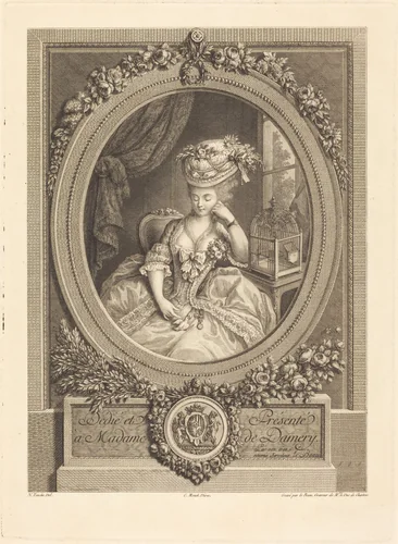 Le desirs naissants by Pierre Adrien Le Beau; Nicolas Tanché, print, 1748-1800