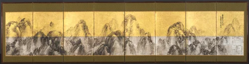 Seventy-two Peaks Against the Blue Sky by Matsumura Goshun, painting, 1785