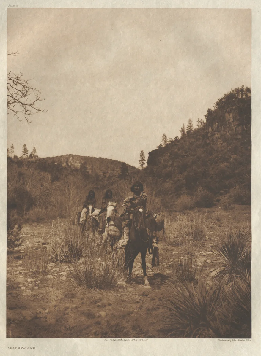 Portfolio I, Plate 4: Apache-Land by Edward Curtis, other, 1903