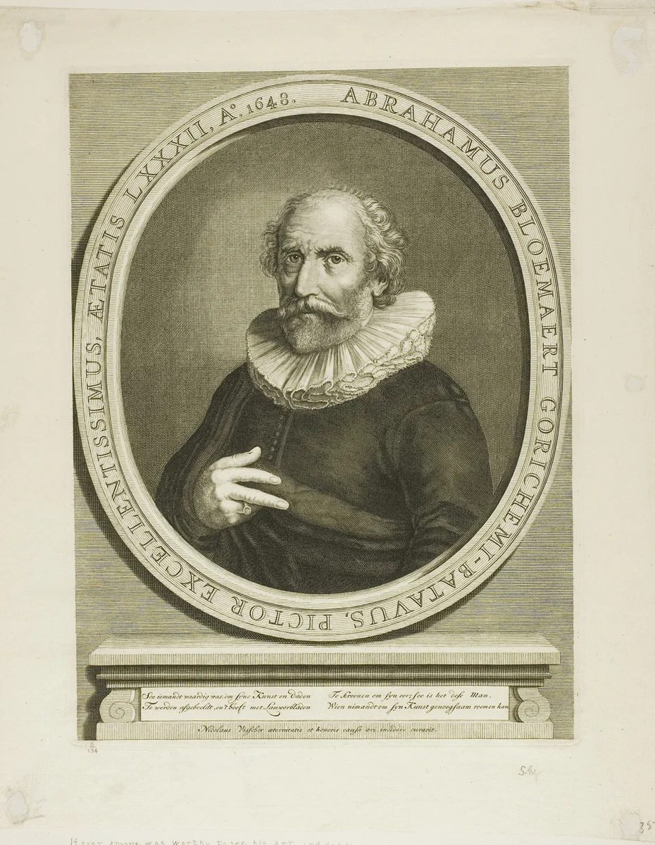 Abraham Bloemaert by Nicolas Visscher, print, 1648