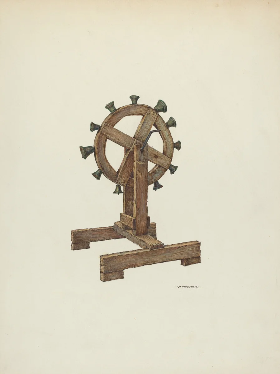 Altar Chimes on Wheel by William Kieckhofel, index of american design, 1941