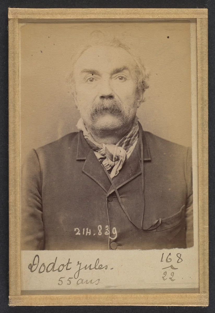 Dodot. Émile (ou Jules). 55 ans, né à Paris Ier. Cordonnier. Anarchiste. 27/2/94. by Alphonse Bertillon, photograph, 1894