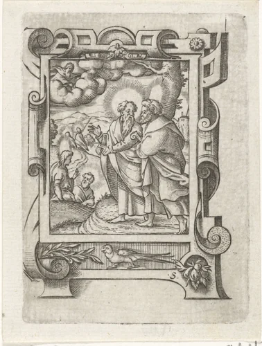 Uittocht der discipelen by Virgilius Solis, print, 1524-1562