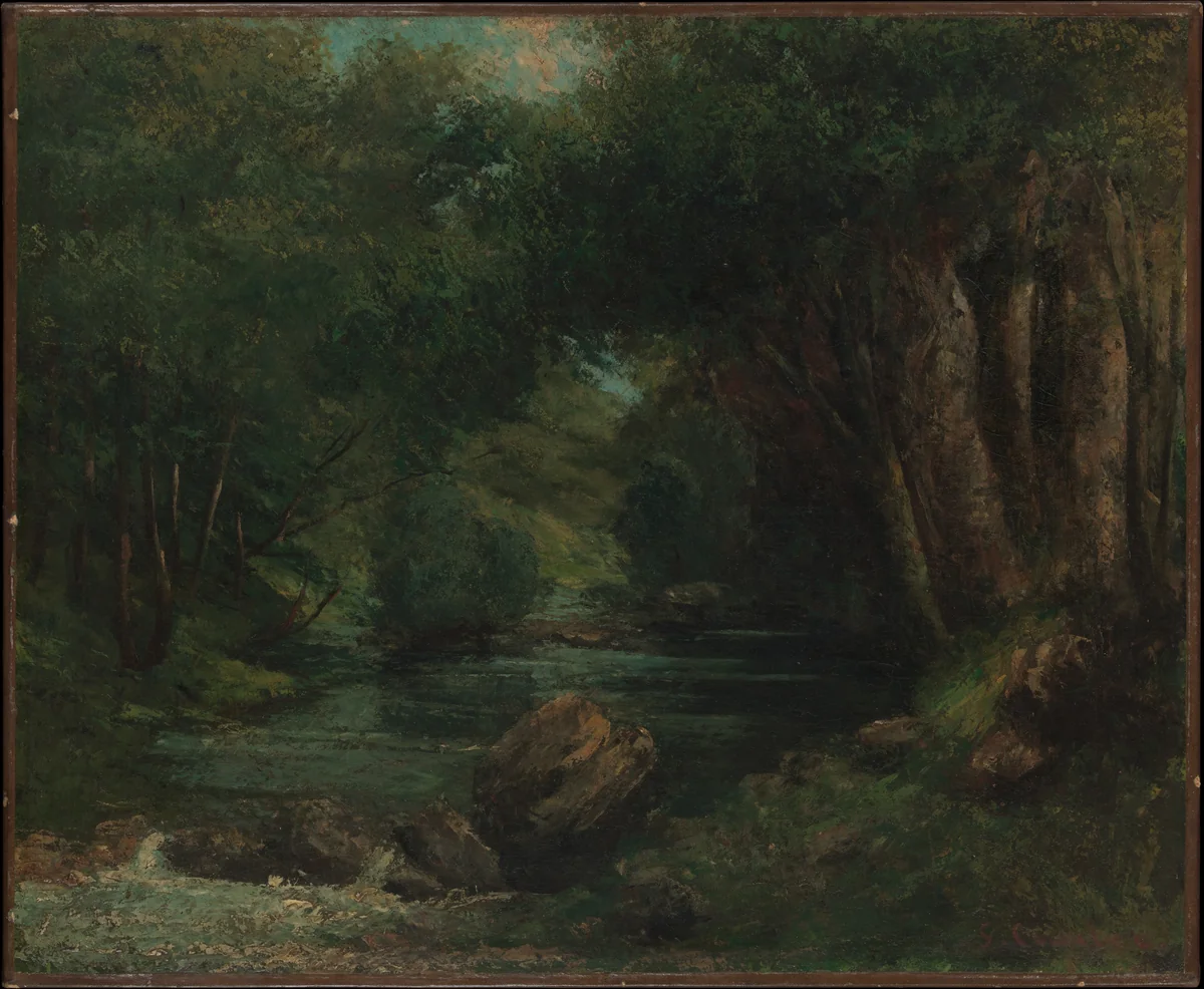 A Brook in the Forest by Gustave Courbet, painting, 1868-1877
