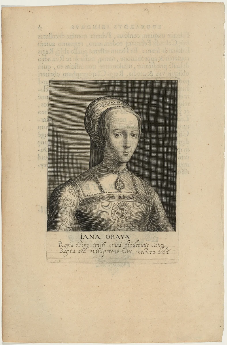 Lady Jane Grey by Willem de Passe, print, 1620