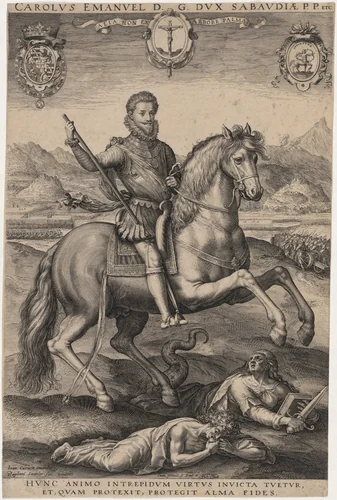 Charles Emmanuel, Prince of Piedmont by Aegidius Sadeler II, print, 1570-1629