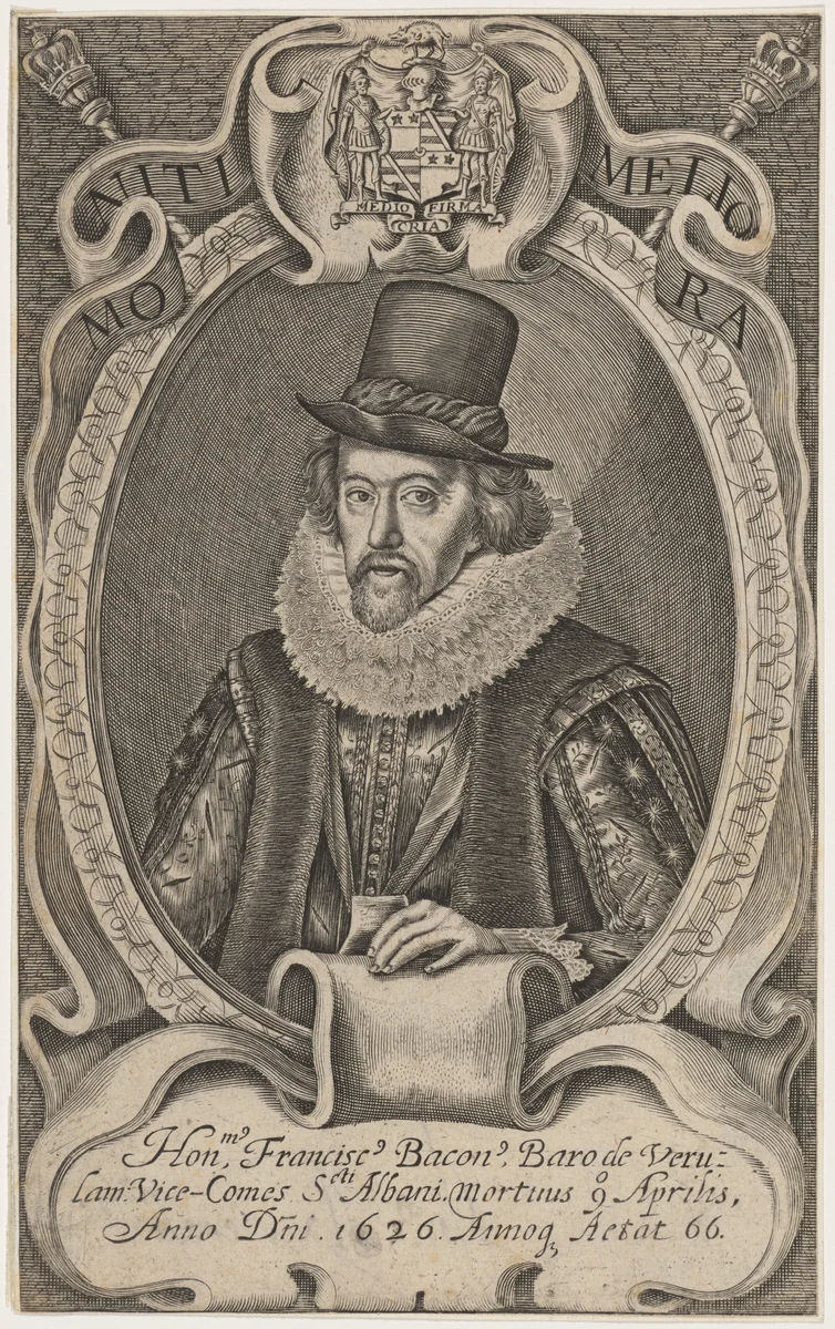 Sir Francis Bacon by Simon van de Passe, print, 1595-1647