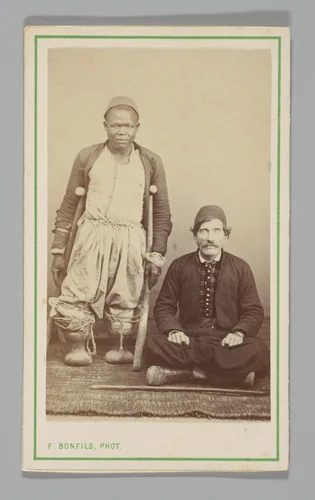 [Studio Portrait: Mahomedan Cripples, Beirut, Syria] by Félix Bonfils, photograph, 1860-1879