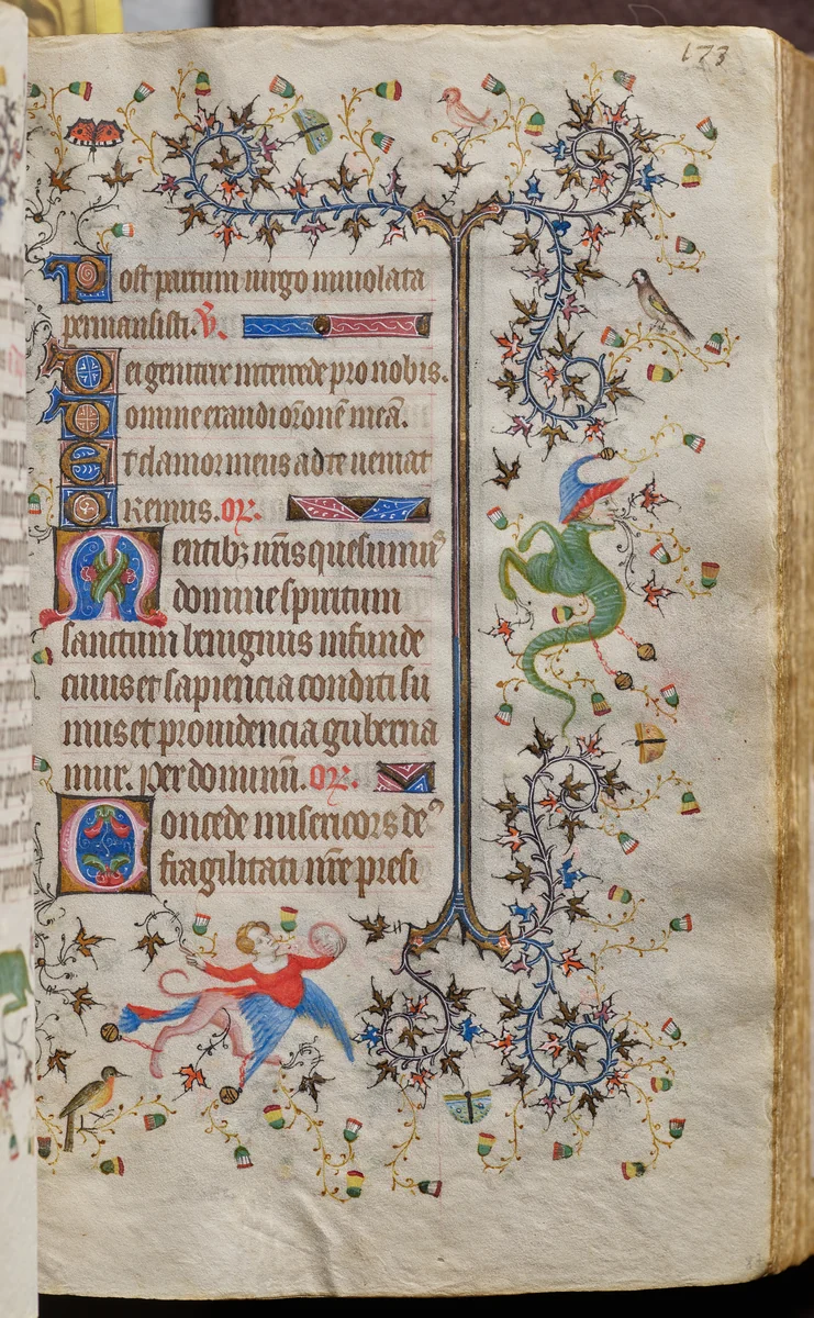 Hours of Charles the Noble, King of Navarre (1361-1425): fol. 87r, Text by Master of the Brussels Initials and Associates, book, 1400-1410