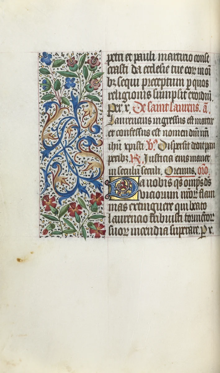 Book of Hours (Use of Rouen): fol. 51v by Master of the Geneva Latini, book, 1465-1475
