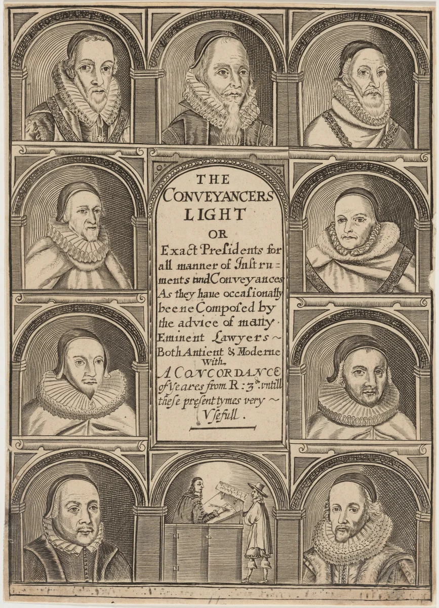 Title Page to the Conveyancers Light by Thomas Cross, print, 1602-1704