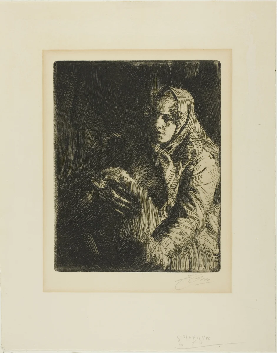 Madonna (A Mother) by Anders Zorn, print, 1900