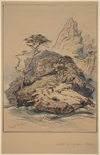 Point Lobos, California by Samuel Colman, drawing, 1886