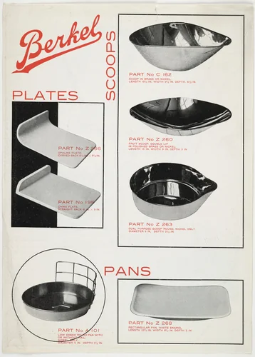 Berkel Scoops, Plates, Pans by Paul Schuitema, design, 1928