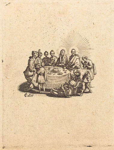 The Marriage at Cana by Jacques Callot, print, 1618