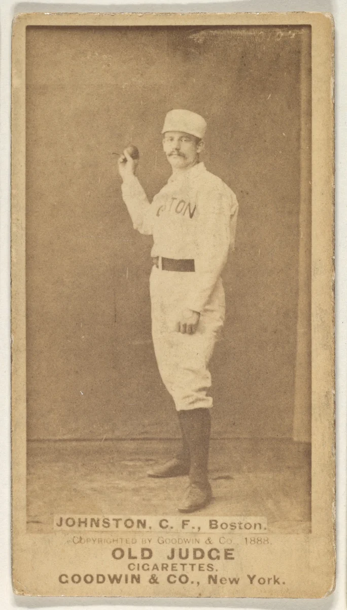 Johnston, Center Field, Boston, from the Old Judge series (N172) for Old Judge Cigarettes by Goodwin & Company, photograph, 1888
