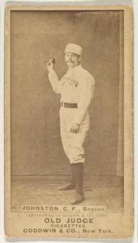 Johnston, Center Field, Boston, from the Old Judge series (N172) for Old Judge Cigarettes by Goodwin & Company, photograph, 1888