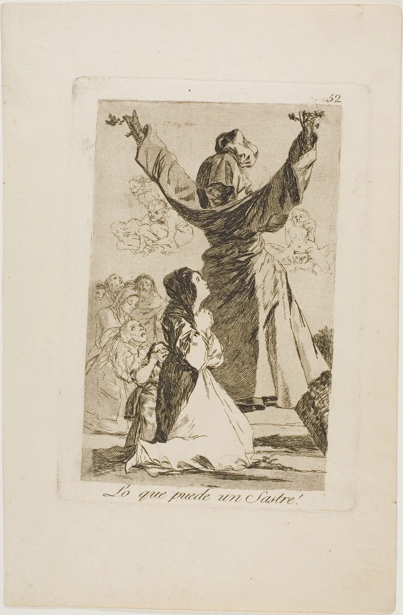 What a Tailor Can Do!, plate 52 from Los Caprichos by Francisco José de Goya, print, 1797-1799