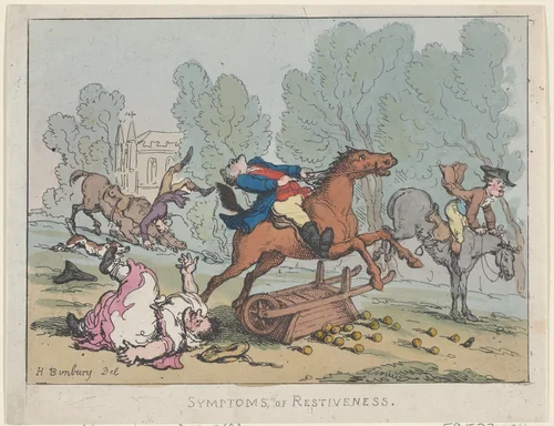 Symptoms of Restiveness by Thomas Rowlandson, print, 1807