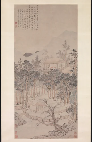 Living Aloft by Wen Zhengming (文徵明), painting, 1543