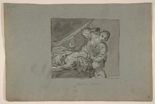Jael and Sisera by Leonaert Bramer, drawing, 1611-1674