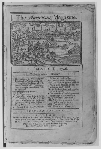 The American Magazine by Rogers and Fowle, book, 1746