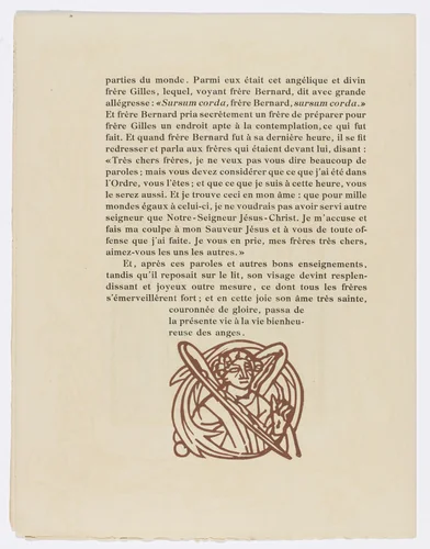 Tailpiece (page 48) from Les Petites Fleurs de St. François (The Little Flowers of St. Francis) by Émile Bernard, illustrated book, 1928