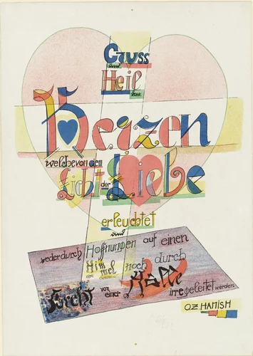 Saying (Spruch) from the portfolio New European Graphics, 1st Portfolio: Masters of the State Bauhaus, Weimar, 1921 (Neue europäische Graphik, 1. Mappe: Meister des Staatlichen Bauhauses in Weimar, 1921) by Johannes Itten, print, 1921