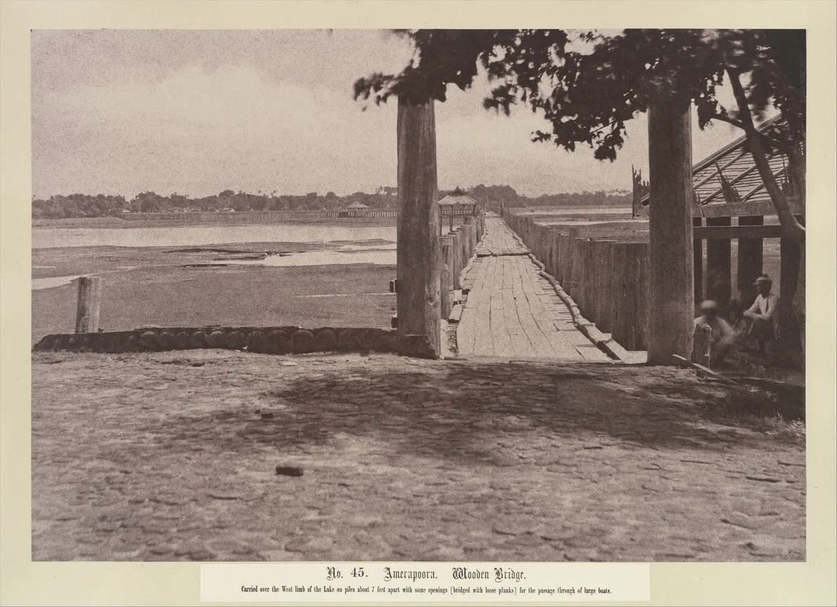 Amerapoora: Wooden Bridge by Linnaeus Tripe, photograph, 1855