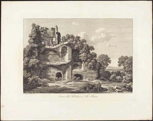 Avanzi della Bibliotheca in Villa Adriana by Johann Christian Reinhart, portfolio, 1761-1847