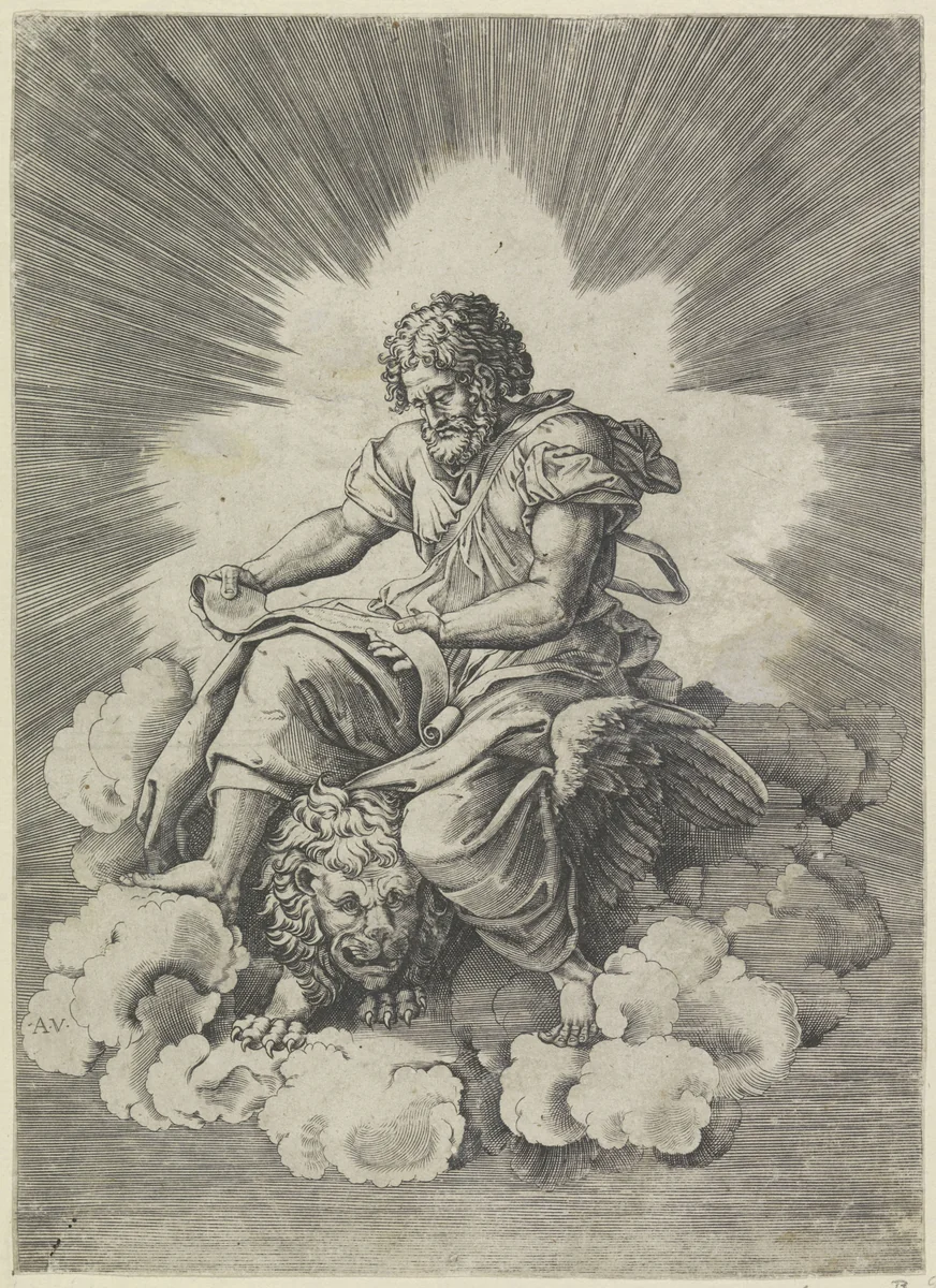 Marcus de evangelist by anonymous, print, 1500-1536