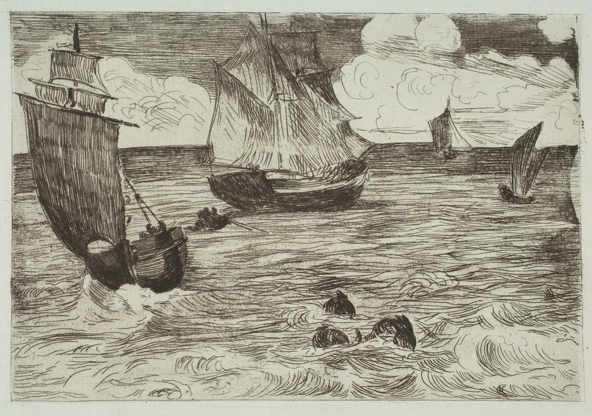 Marine by Edouard Manet, print, 1865-1866