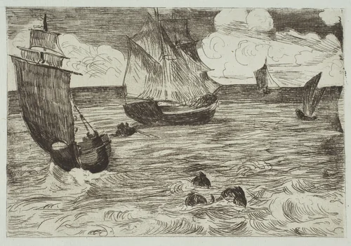 Marine by Edouard Manet, print, 1865-1866