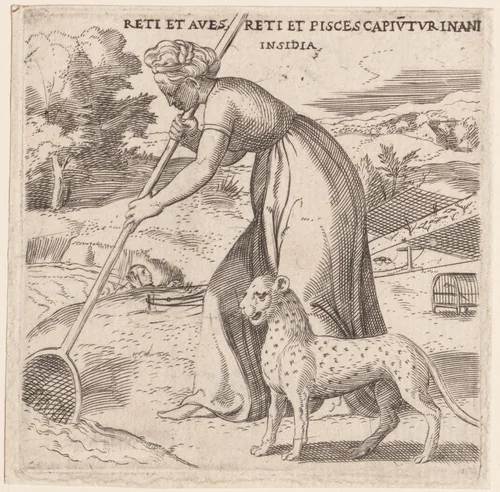 Entrapment by Enea Vico, print, 1540-1555