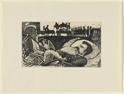 Ballad of The Death of General Manuel González (Corrido: La muerte del general Manuel González) by José Guadalupe Posada, print, 1893