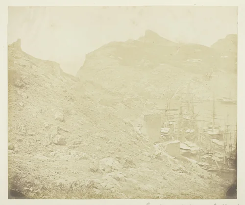 Remains of Old Genoese Castle above the Harbour of Balaklava by James Robertson, other, 1855
