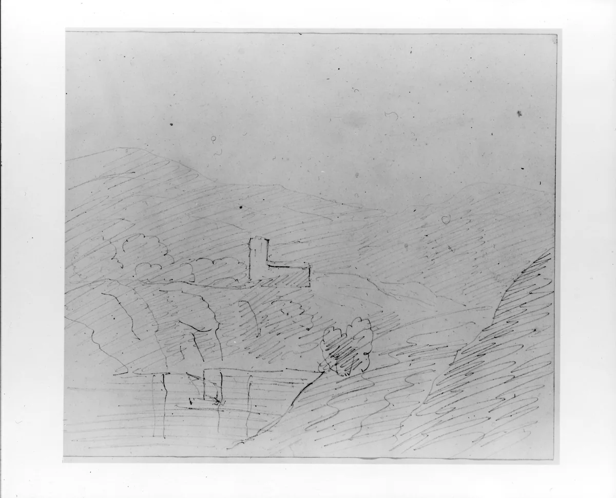 Study of Mountains and Hills (from Sketchbook) by John William Casilear, artwork, 1834-1838