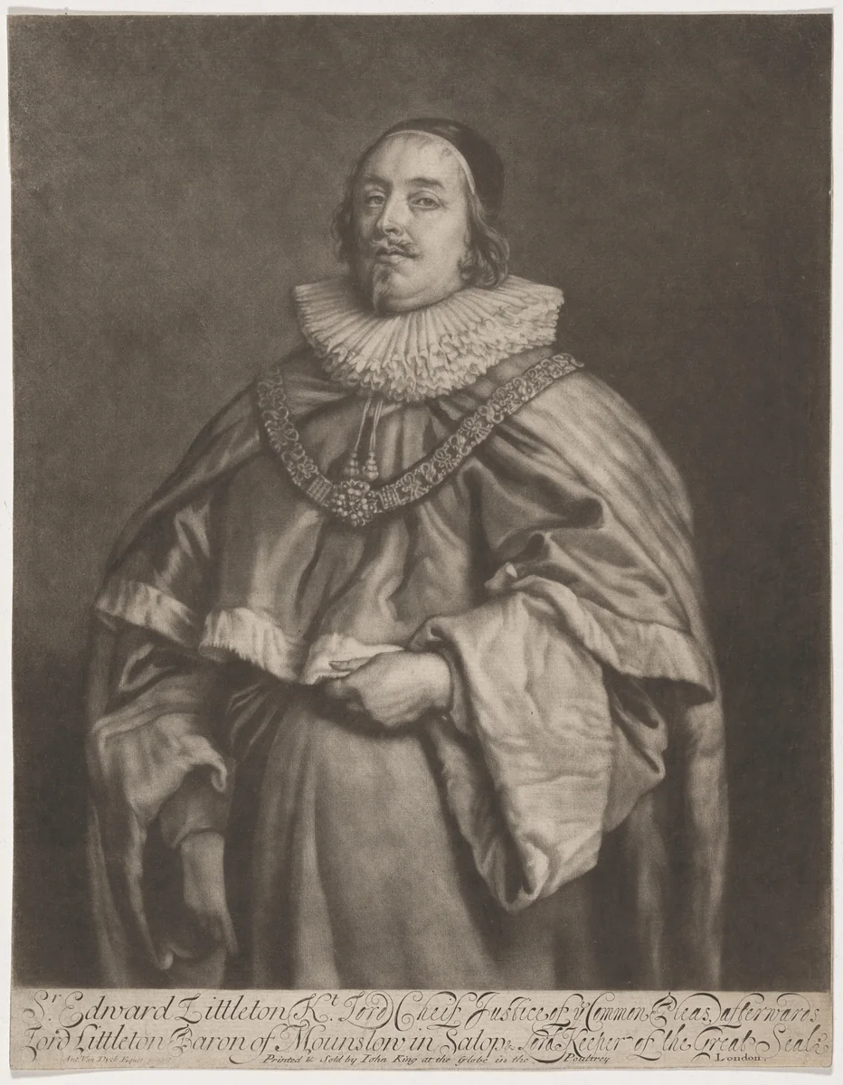 Edward Lyttelton, Baron of Mounslow by Robert Williams, print, 1624-1740