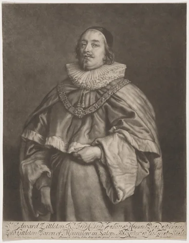 Edward Lyttelton, Baron of Mounslow by Robert Williams, print, 1624-1740